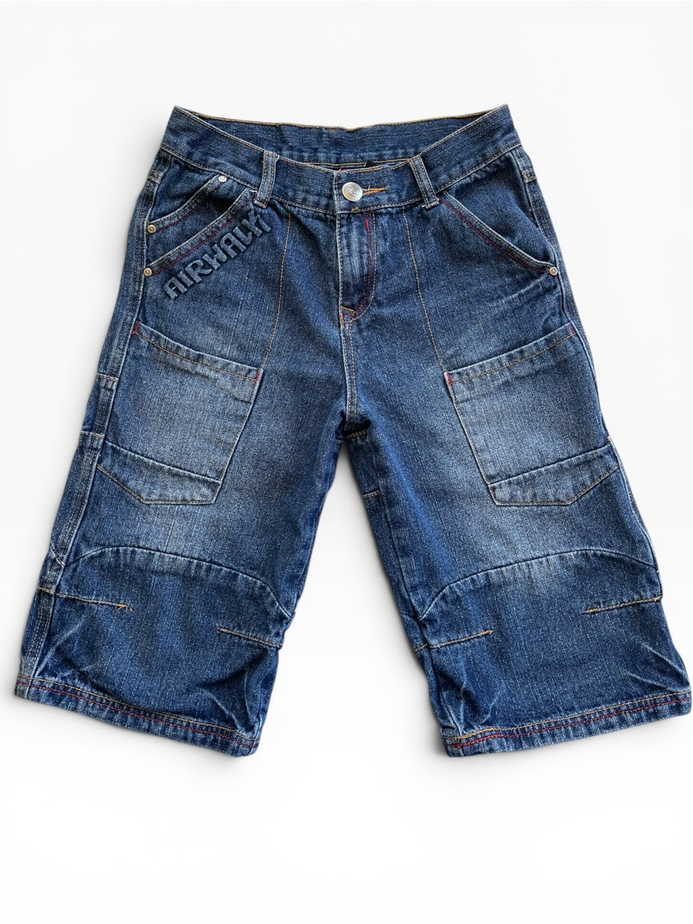 Airwalk Boys Denim Jorts Shorts Long Skater Summer Y2K 11/12